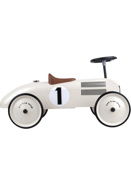 Vintage Metal Klasik Çocuk Arabası Fildişi Renk Sessiz Tekerlek Deri Görünümlü Koltuk fırsatları