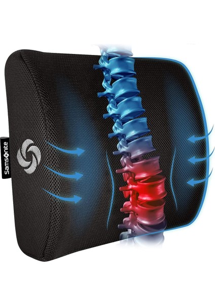 Ortopedik Visco Bel Yastığı, Rahat ve Destekleyici Ofis Minderi