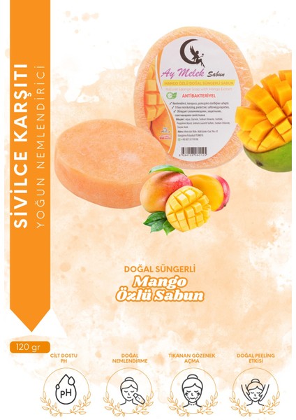Sabun Mango Özlü - Doğal Banyo Süngerli Sabun