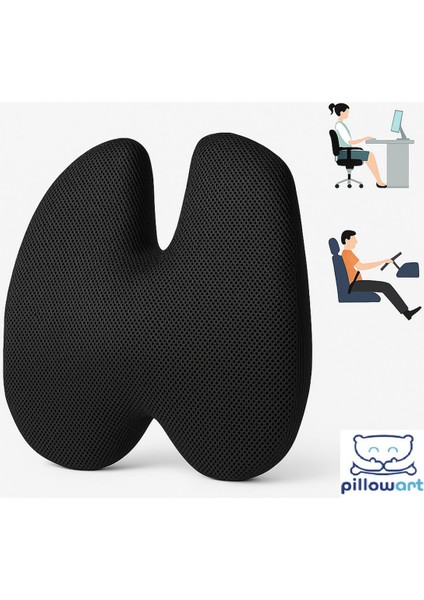 Konforlu Visco Bel ve Sırt Minderi, Ortopedik Destekli Yastık