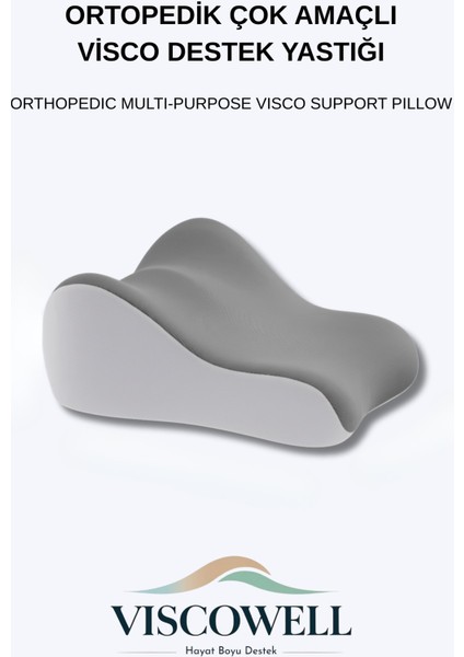 Ortopedik Visco Çok Amaçlı Sırt ve Omuz Destekli Yastık, Yıkanabilir