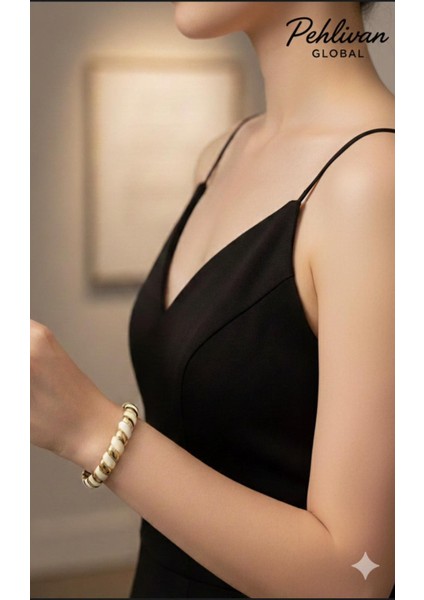 Gold/beyaz Burgulu Mine Çelik