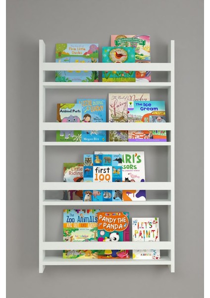 %100 Mdf 4 Raflı 120 x 74 cm Genel Kullanım Amaçlı Kitaplık Baharatlık Kahve Köşesi Raf Stand