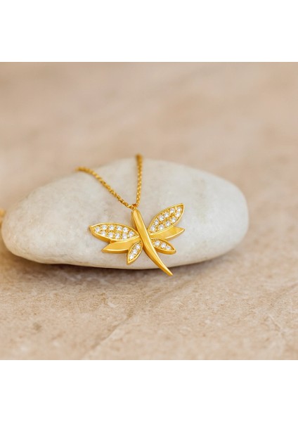 14 Ayar Altın Yusufçuk Şans Kolye