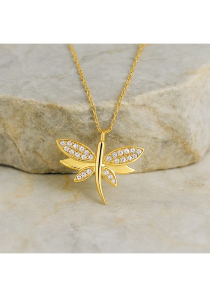 14 Ayar Altın Yusufçuk Şans Kolye fırsatları