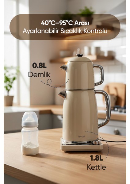 Dijital Standlı Çay Makinesi 2 In 1 Çelik Su Isıtıcı FR-CM26 Lavena modelleri