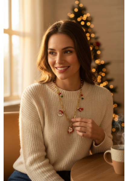 Yılbaşı Temalı Figürlü Zincir Kolye fiyatları