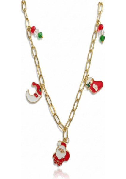 Yılbaşı Temalı Figürlü Zincir Kolye modelleri