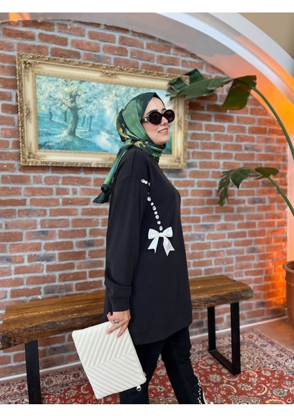 Taşlı Kurdele Modal Tunik