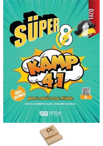 Nitelik Lgs 8. Sınıf Süper Kamp 41 Yeni Nesil Soru Kitabı ve Telefon Standı