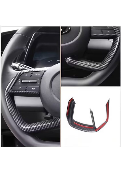 Hyundai Elantra Tucson Sonata 2021-2024 Karbon Görünümlü Direksiyon Kapak indirimleri