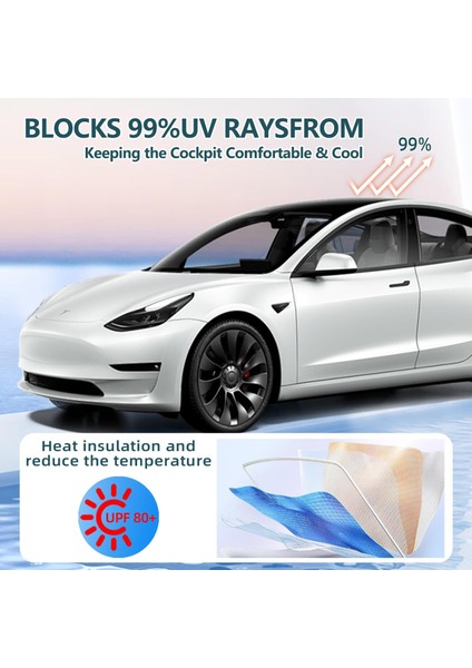 Tesla Model Y ve Juniper Için Cam Tavan Güneşlik, Uv Koruma modelleri