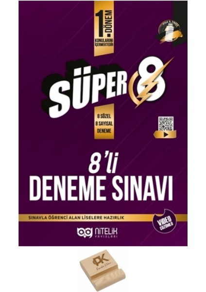 Nitelik Lgs 8. Sınıf Yeni Nesil Süper 1. Dönem 8li Deneme Sınavı ve Telefon Standı