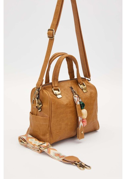 Kahve Taş Kuşak Aksesuarlı El Çantası fiyatları