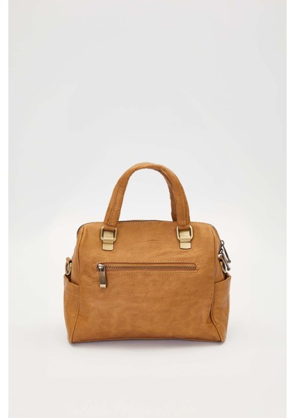 Kahve Taş Kuşak Aksesuarlı El Çantası fırsatları