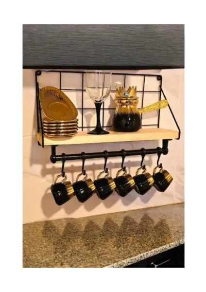 Metal Askılıklı Kahve Köşesi Rafı fiyatları