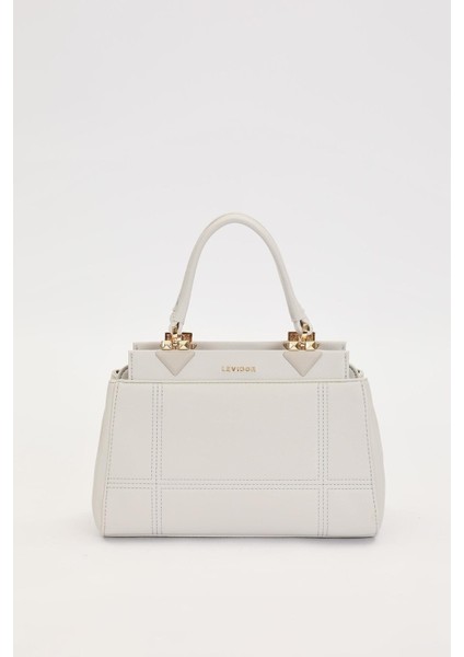 A.gri Şerit Dikiş Model El Çantası