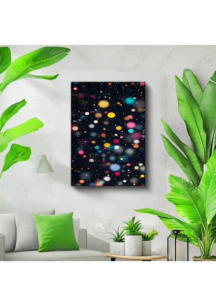 Tekli Dikey Kanvas Tablo Noktalar Yumuşak Odaklı Parlak Işık Efektli Soyut Tablolar Ev Ofis Salon Duvar Dekoru fiyatları
