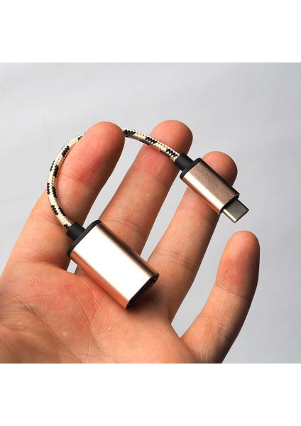 Siyah Kablolu Metal Type-C Otg fiyatları