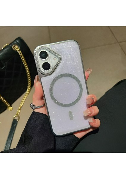 iPhone 16 Promax Uyumlu Hologramlı Simli Taşlı Kılıf indirimleri