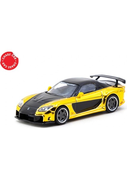 Tarmac Works 1/64 Mazda Rx-7 Veilside Fortune7 Yellow / Black modelleri