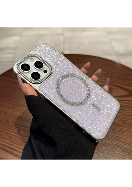 iPhone 16 Promax Uyumlu Hologramlı Simli Taşlı Kılıf fırsatları