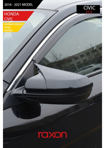 Honda Civic Fc5 Batman & Yarasa Ayna Kapağı – Parlak Piano Black Sport