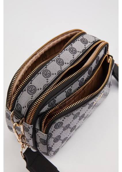 Siyah Çift Bölmeli Kalın Askılı Omuz Çantası modelleri