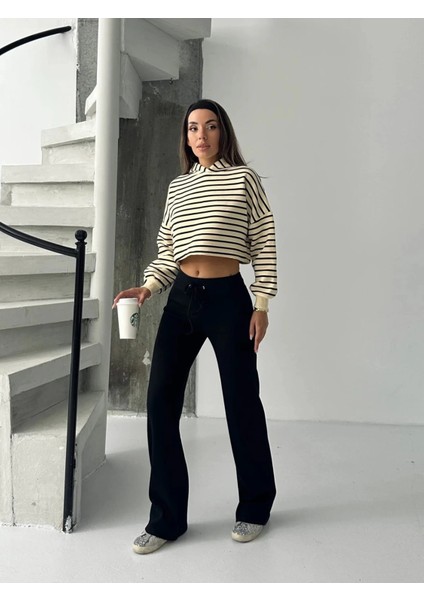 Fit Comfort Siyah Salaş Pantolon modelleri