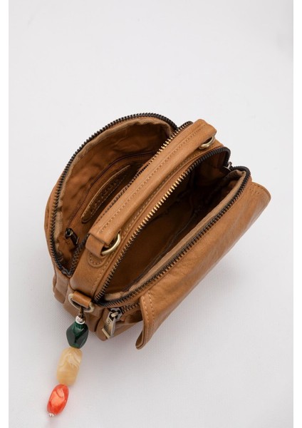 Etnik Desen Askılı Bohem Tarz Günlük Küçük El ve Omuz Çantası 930376 Kahve modelleri