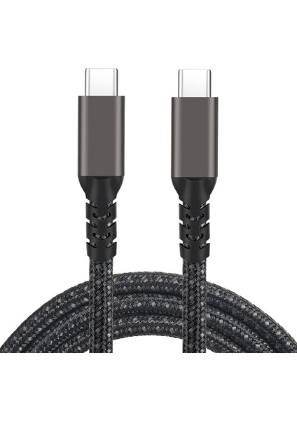 Siyah 2.jenerasyon Type-C To Type-C Usb3.2 Pd Data Kablosu 100W 20GBPS 4K@60Hz 1 Metre