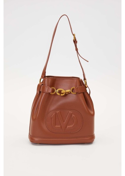 Camel Büzgü Detaylı Omuz Çantası