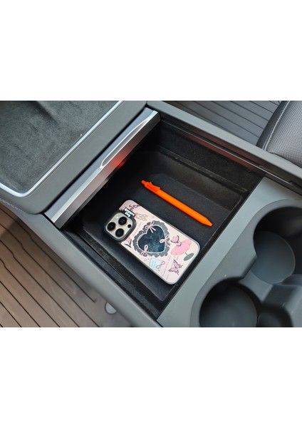 Tesla Model Y Juniper 3'lü Set Orta Konsol Düzenleyici, Kolçak Altı Düzenleyici, Kolçak Altı Gizli Saklama Kutusu.