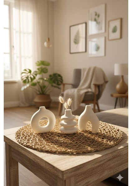 Minimal Vazo Üçlü Set Bohem fiyatları