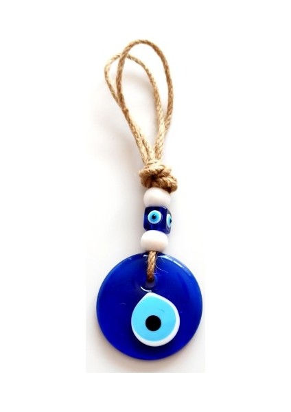 Klasik Mavi Cam Nazar Boncuğu 7 Santimetre Çapında Nazarlık Duvar Süsü