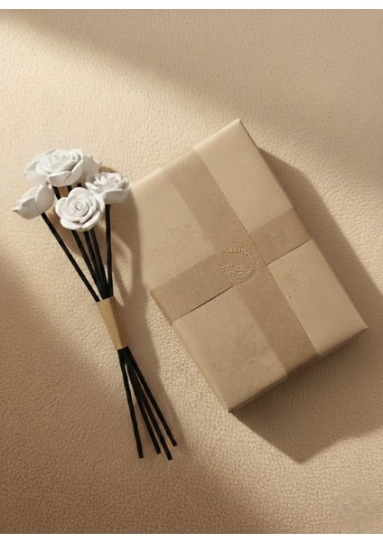 Yasemin Çiçeği Seramik Taş Çiçekli Çubuklu Oda Kokusu Anadolu Yasemini 80 ml