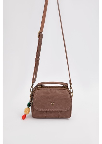 Camel Aksesuar Taş Detaylı Omuz Çantası