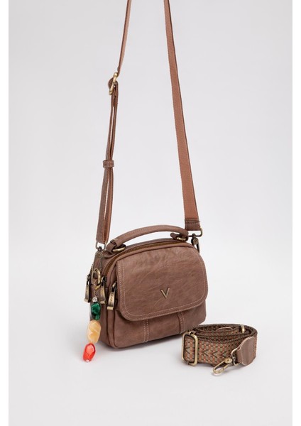 Camel Aksesuar Taş Detaylı Omuz Çantası fiyatları