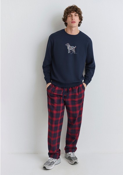 Yılbaşı Temalı Ekose Pantolon 0010570-84538