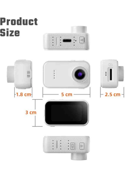 F2 Mini Parmak Kamera - 720P Hd, IPS Ekran, 25G Hafif, Vlog, Seyahat, Spor ve Günlük Kullanım Için Taşınabilir Aksiyon Kamerası indirimleri