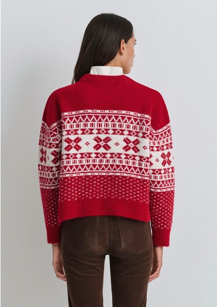 Yılbaşı Temalı Kırmızı Kazak 1710869-70057 fırsatları