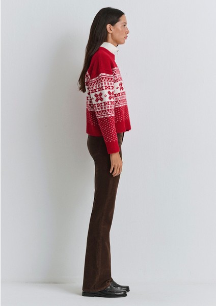 Yılbaşı Temalı Kırmızı Kazak 1710869-70057 indirimleri