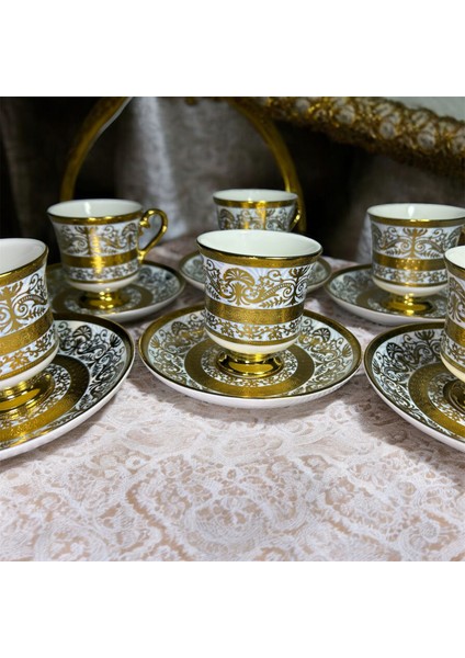 Porselen Ayaklı Fincan Takımı 6lı 90 cc (RSY-232) fırsatları