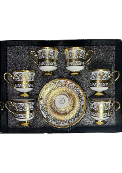 Porselen Ayaklı Fincan Takımı 6lı 90 cc (RSY-232)
