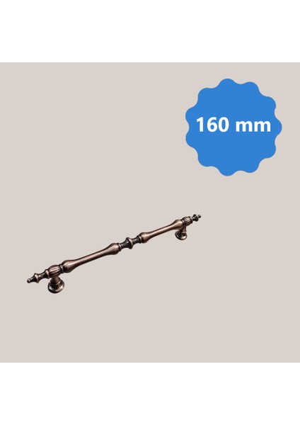 Antik Fırça Gümüş 160 mm Metal Dolap Çekmece Kulpları