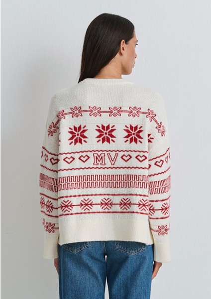 Yılbaşı Temalı Ekru Kazak 1710804-70057 modelleri