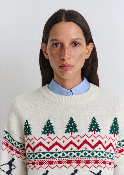 Yılbaşı Temalı Ekru Kazak 1710860-70057 fiyatları