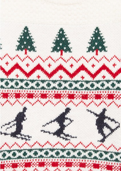 Yılbaşı Temalı Ekru Kazak 1710860-70057