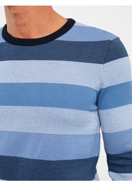 Yeni Sezon Bisiklet Yaka Uzun Kollu Çizgili Erkek Triko Kazak fırsatları