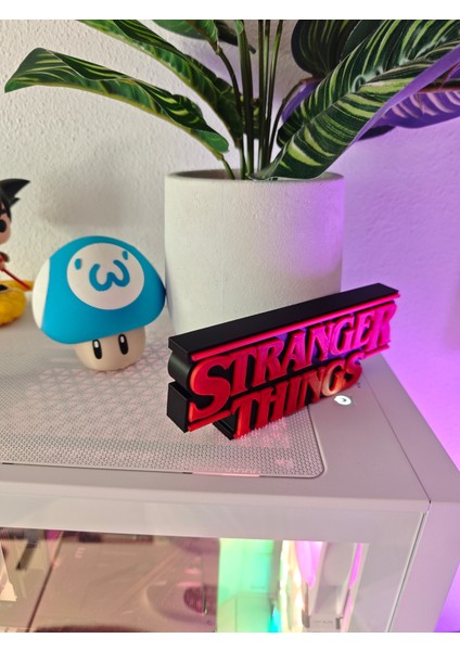 Stranger Things Masaüstü Dekoratif Logo - Gamer Odası Aksesuarı